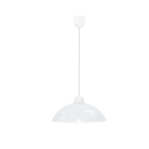 Lampa wisząca Mangano 1x60W E27 klosz  biały z wzorem