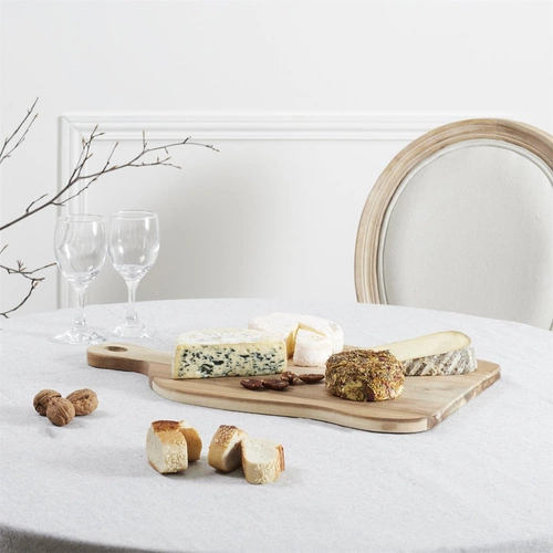 Intesi drewniana deska do krojenia z akacjowego drewna 45 cm do serwowania potraw