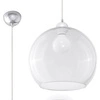 Lampa wisząca kula BALL transparentna szklana do salonu i jadalni nad stół 30 cm