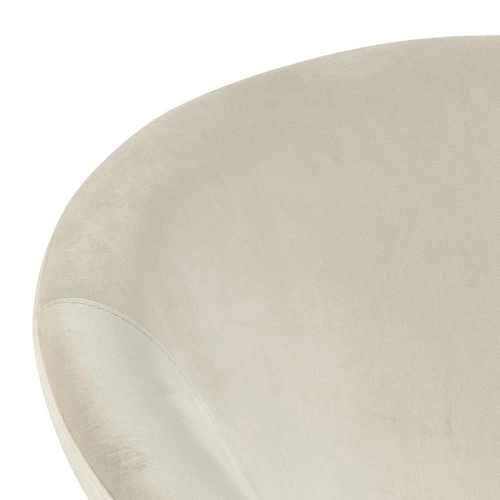 Fotel kubełkowy Center beżowy welur na płozach do salonu nowoczesny wypoczynkowy Actona