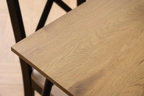 Stół do jadalni Peru 120x80 cm dąb artisan z czarnymi nogami nowoczesny Actona