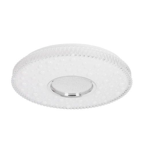 Lampa sufitowa BUBBLES plafon 38cm 24W LED 4000K klosz biały+chromowy