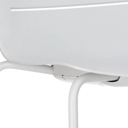 Krzesło do ogrodu Skin białe Resol nowoczesne z tworzywa sztaplowane łatwe czyszczenie