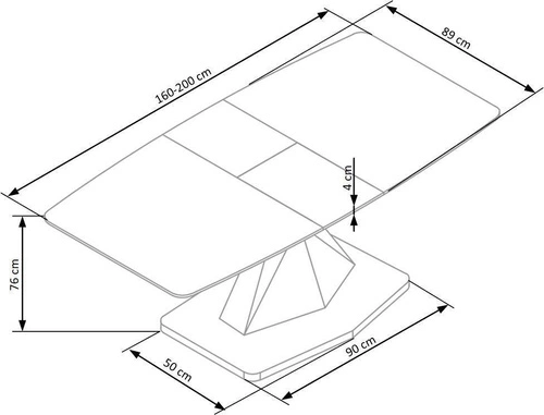 Stół rozkładany Mondil dąb złoty 160-200 cm nowoczesny do jadalni i salonu Intesi