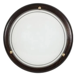 Plafon sufitowy okrągły 30 cm wenge szklany drewniany do salonu i sypialni CANDELLUX