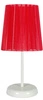 Lampka nocna Rifasa nowoczesna czerwona z abażurem metalowa do sypialni lub pokoju dziecka