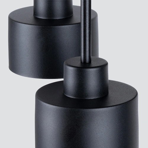 Plafon sufitowy SAVAR 3 czarny nowoczesny metalowy do salonu i kuchni E27 3-punktowy