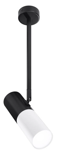 Lampa wisząca Tuba nowoczesna biało-czarna regulowana do kuchni i salonu CANDELLUX