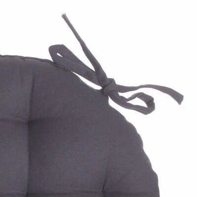 Poduszka na krzesło 38cm okrągła szara