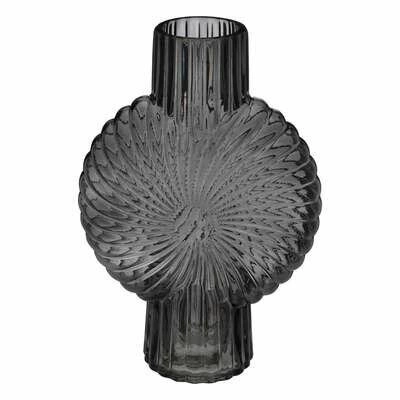 Wazon Shell szary szklany 32cm