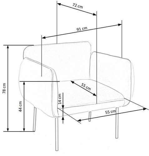 Fotel Canaria Welwet szary
