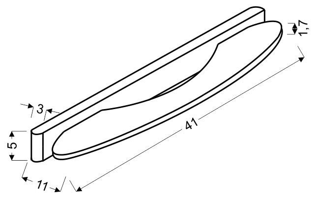 Kinkiet ścienny LED Nike 41 chrom nowoczesny do łazienki i nad lustro 41 cm CANDELLUX