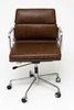 Fotel biurowy ergonomiczny CH2171 PREMIUM EA217 skórzany obrotowy brązowy do biurka