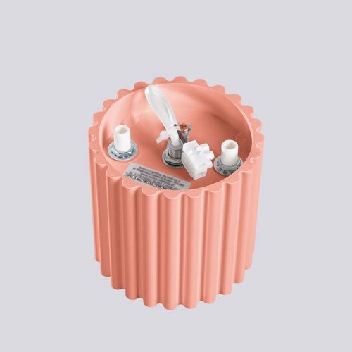 Plafon sufitowy AURA 1 różowy minimalistyczny okrągły do salonu i kuchni aluminium