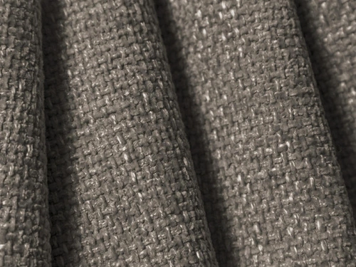 Pufa Lupine Grey Chenille szara tapicerowana glamour do salonu i sypialni kwadratowa 90x87 cm