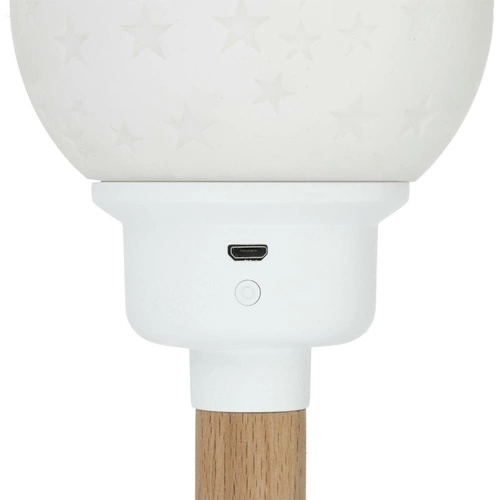 Lampka nocna LED Star Atmosphera do pokoju dziecka, nowoczesna, drewniana, ze ściemniaczem