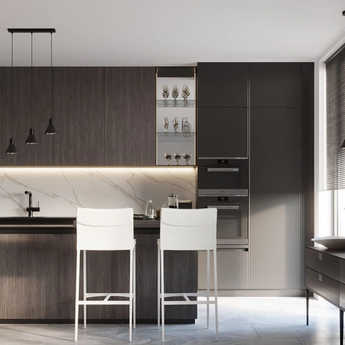 Lampa wisząca TAZILA 3 czarna nowoczesna nad wyspę do kuchni lub salonu metalowa