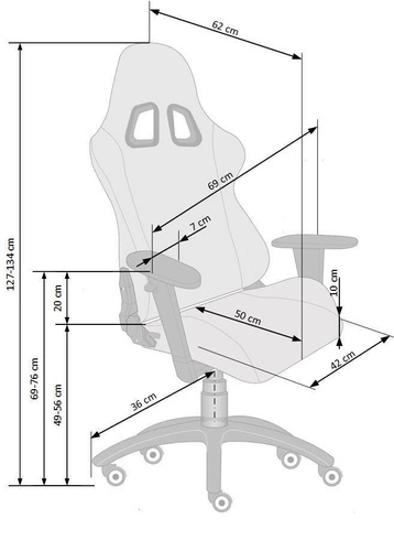Fotel gamingowy młodzieżowy Sajdo czerwony ergonomiczny obrotowy z regulacją Intesi do biurka