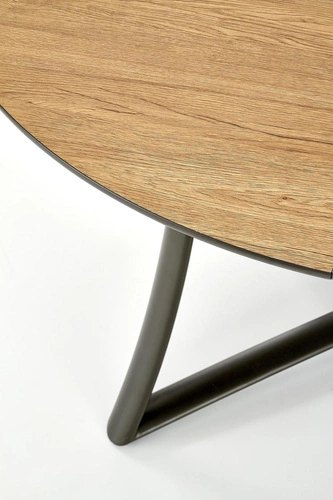 Stół okrągły rozkładany do jadalni Mira loftowy dąb naturalny 118-148 cm Intesi