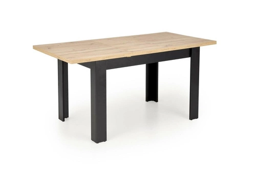 Stół rozkładany do jadalni Carsten dąb artisan czarne nogi nowoczesny 80/120-160 cm Intesi