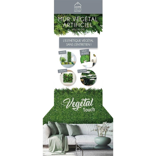 Dekoracja ścienna Greenery zielona ozdoba na ścianę do salonu nowoczesna 60x40 cm Intesi