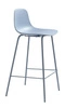 Hoker Whitby nowoczesny niebieski z oparciem do kuchni i wyspy metalowy 67 cm