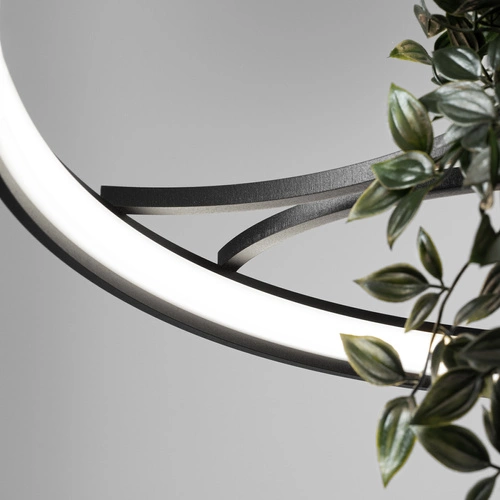 Żyrandol LED RIO BIO 78 czarny nowoczesny do salonu, jadalni i nad wyspę 78 cm