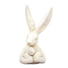 Intesi figurka wielkanocna zając z jajkami 45 cm biała dekoracja na komodę do salonu