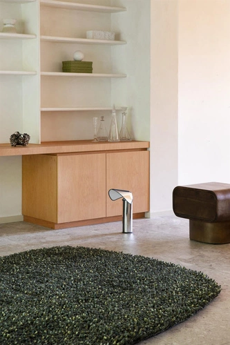 Dywan shaggy wełniany Shaggy Rocks zielony 140x200 cm do salonu nowoczesny łatwy w czyszczeniu