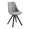 Krzesło Dima light grey/black tapicerowane