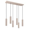 Lampa wisząca LED IVAR 6L taupe nad stół do salonu i jadalni