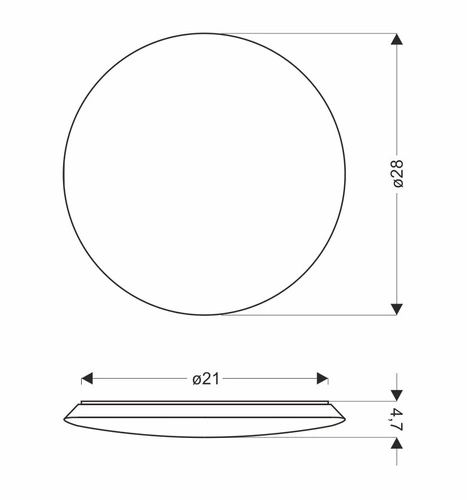 Mega plafon sufitowy LED 28 cm biały okrągły nowoczesny do salonu kuchni sypialni