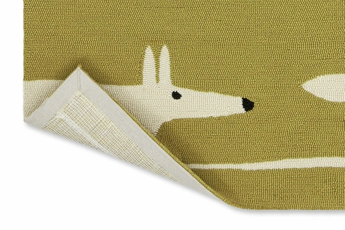 Dywan zewnętrzny Mr Fox Chai 140x200 żółty nowoczesny na taras balkon ogród łatwoczyszczący