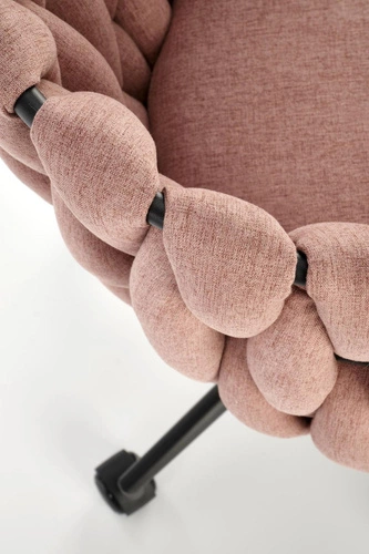 Fotel biurowy ergonomiczny Natol różowy nowoczesny obrotowy z regulacją wysokości do biura