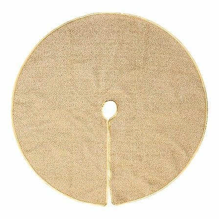 Złoty dywanik pod choinkę Feeric Christmas 90 cm klasyczna dekoracja bożonarodzeniowa do domu