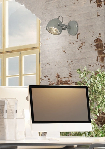 Kinkiet ścienny Pent szary betonowy regulowany nowoczesny do salonu i sypialni CANDELLUX