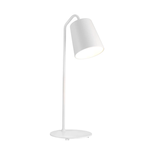 Lampa stołowa ZEN T biała metalowa nowoczesna lampka nocna do sypialni 56 cm Step into Design