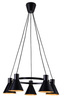 Lampa wisząca More 5x40W E27 czarny  matowy