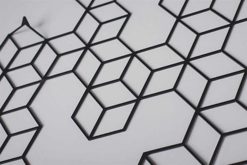 Nowoczesny wieszak ścienny do przedpokoju Stiga L czarny metalowy POLYHEDRA 91 cm