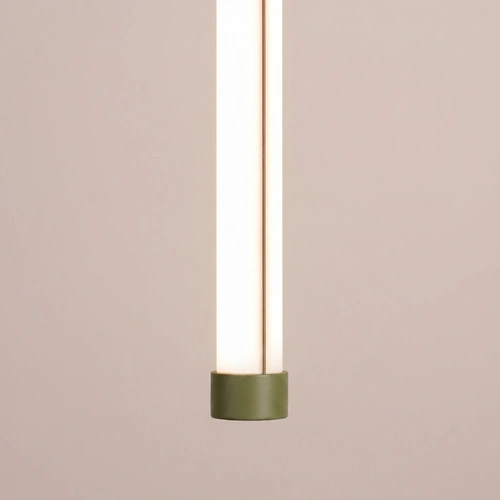 Lampa wisząca TRANG LED oliwkowa pojedyncza regulowana nad wyspę