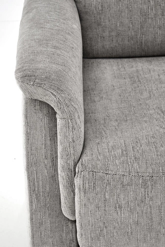 Fotel wypoczynkowy Tiala z podnóżkiem szary do salonu rozkładany elektrycznie USB Intesi