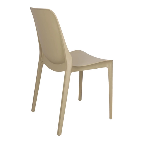 Krzesło ogrodowe Ginevra SCAB Design szare nowoczesne z tworzywa sztaplowane do ogrodu