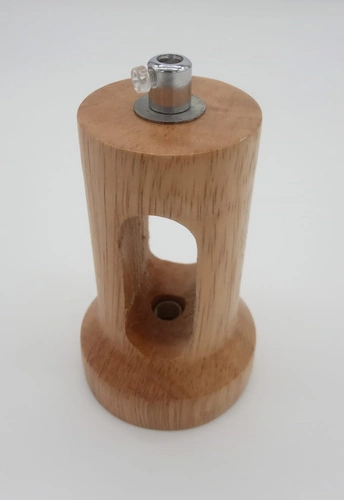 Lampa wisząca Nordic Woody biała drewniana 35 cm nowoczesna do jadalni nad stół