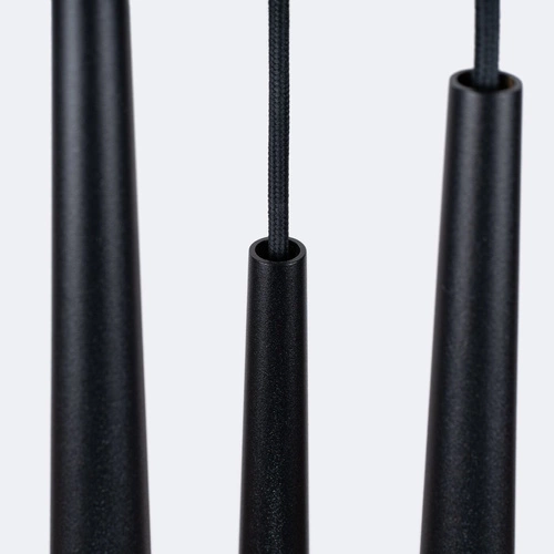Lampa wisząca BLISS 3P czarna nowoczesna regulowana do salonu i nad stół 3-punktowa
