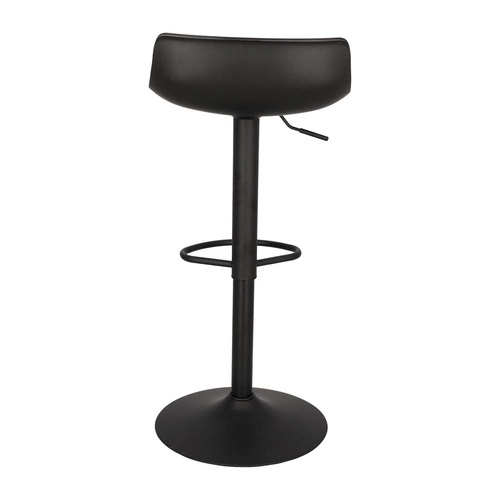 Hoker regulowany z oparciem Simplet Bar One czarny mat, nowoczesny obrotowy do kuchni i wyspy