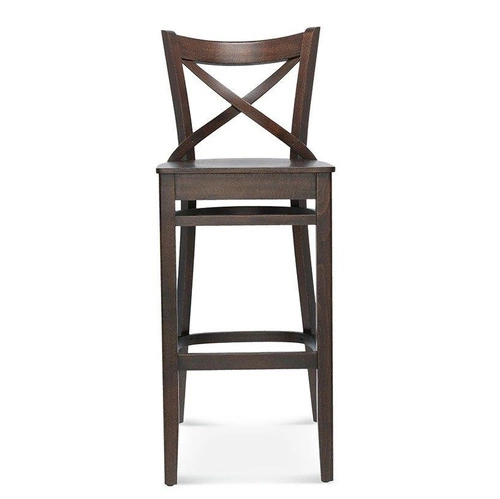 Hoker tapicerowany z oparciem Fameg Bistro.1 drewniany skandynawski do kuchni personalizowany 76 cm