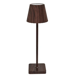 Lampka nocna Blanca LED dotykowa brązowa do sypialni ze ściemniaczem