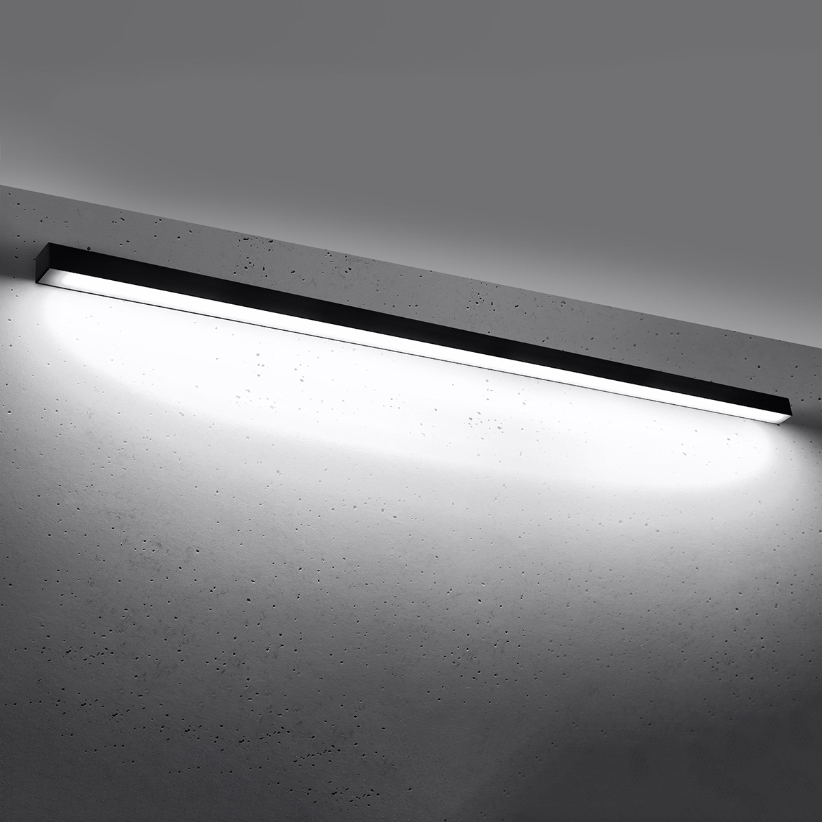 Kinkiet ścienny LED PINNE 200 czarny minimalistyczny nowoczesny do salonu i sypialni Thoro