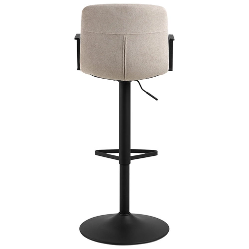 Hoker Pablo beżowy obrotowy z oparciem i podłokietnikami do kuchni nowoczesny Actona