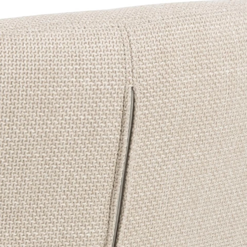 Fotel kubełkowy obrotowy Ramsey beżowy aksamitny do salonu nowoczesny z podłokietnikami